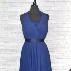 Vera Wang WHITE Bridesmaid Dress Navy Blue 12